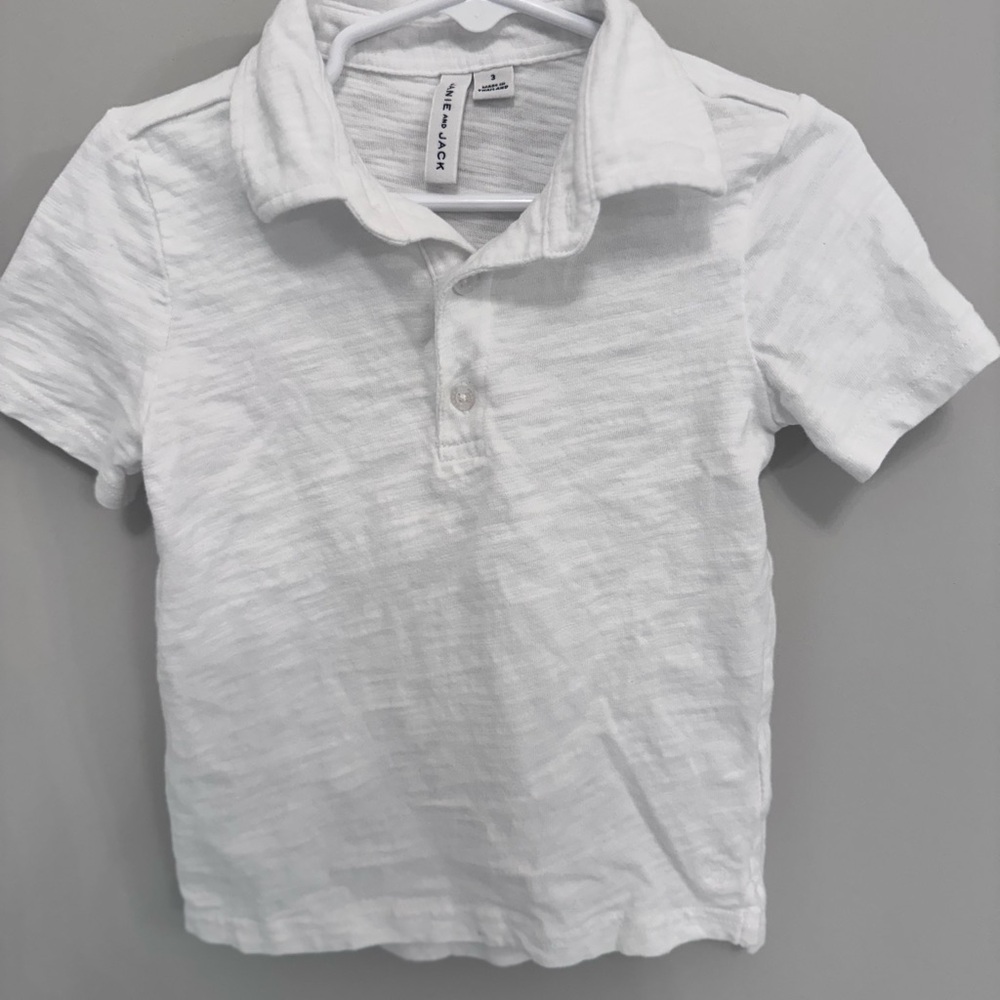 Janie and Jack Classic White Boys Polo Shirt